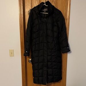 Eddie Bauer Black Long Puffer Coat